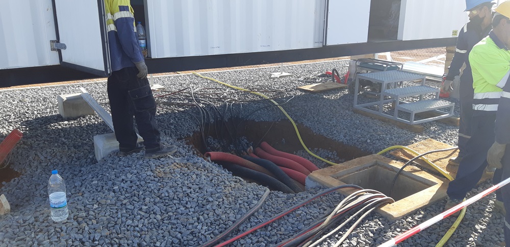 Cable Installation in Progress